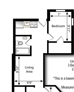 Three Bedroom, One Bath